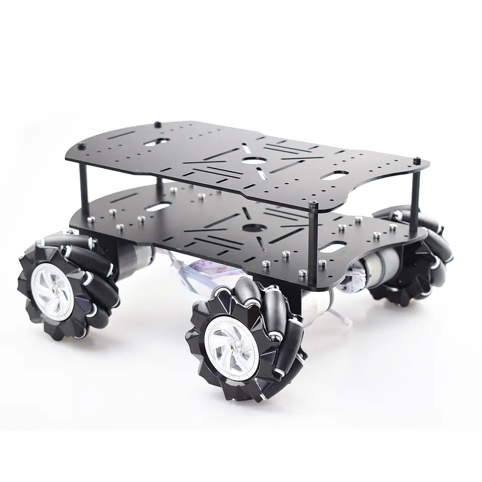Moebius 60/80/97mm High Hardness Plastic Mecanum Wheel Omni-directional Smart Robot Car with 6mm Hubs for Arduino DIY STEM Toy image 6