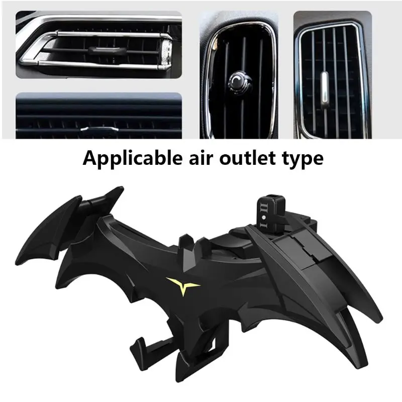  Car Air Vent Mount Bat Shaped Auto Phone Stand Holder Gravity Bracket Cradle Kit