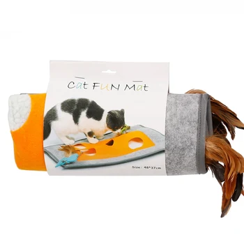 

Cat Sleeping Bag Tunnel, Kitten Scratch Hide Blanket, Developmental Toys with Squeaky Paper, Bird Toy, Butterfly Toy