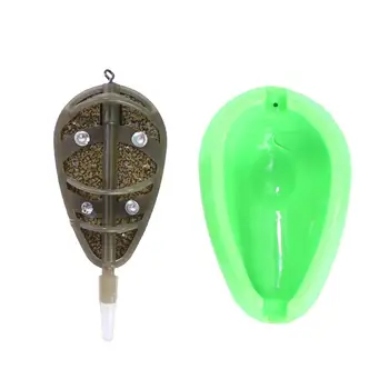 

Hot Sale Feeder Mould Set 30/40g Bait Inline Method Carp Fishing Bait Basket Lead Sinker Feeder Mould Set for Fishing Parts