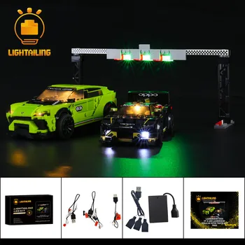 Juego de bloques de construcción de luz LED para ST-X y Huracan, juguete de iluminación Compatible con Super Trofeo EVO, 76899 Urus
