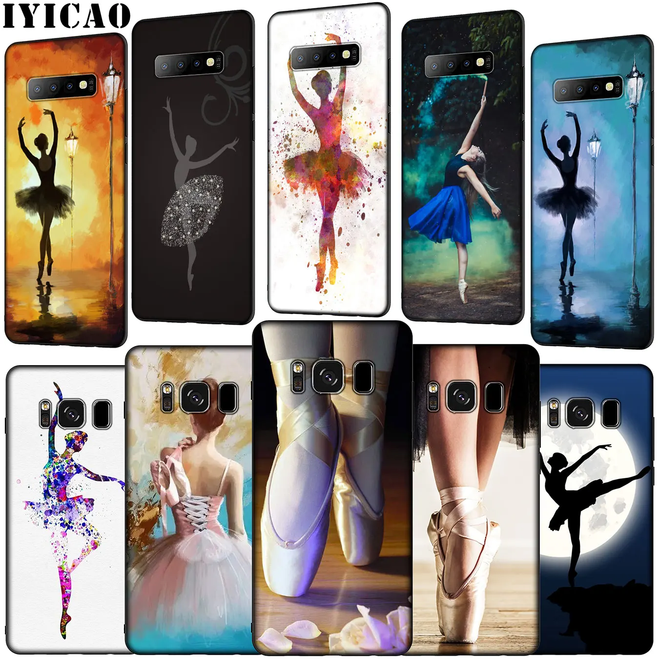 IYICAO Ballerina Ballet Dancing Soft Silicone Phone Case for Samsung Galaxy S20 Ultra S10 Lite S9 S8 Plus S6 S7 Edge S10e Cover |