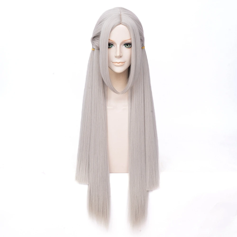 

Fire Emblem Threehouses Cosplay Wig Edelgard Von Fresberg Long Gray Straight Middle Part Hairpiece Halloween Role Play Wigs