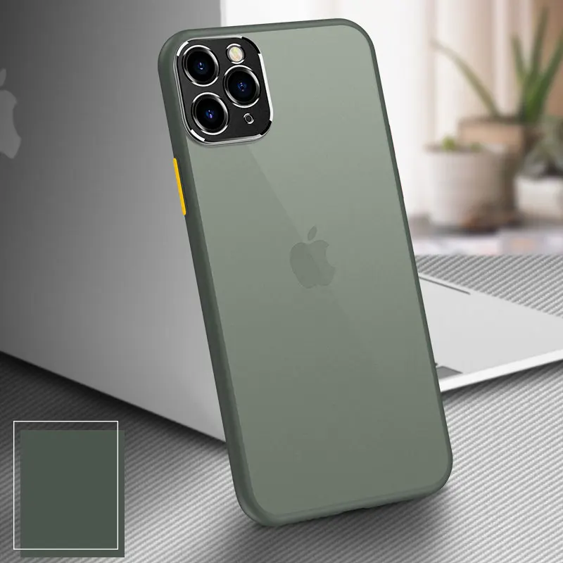 Матовый чехол для iPhone 11 Pro Max iPhone11 стекло Защита камеры противоударный