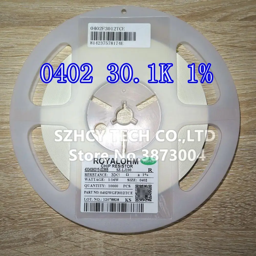 

10000Pcs 0402 30.1K 1% 30K1 0402WGF3012TCE New and origianl