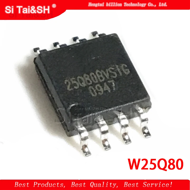 10 шт./лот W25Q80BVSIG 25Q80BVSIG 25Q80BVSSIG W25Q80 BVSIG 25Q80 SOP8 чип 100% работу хорошего качества IC|spi
