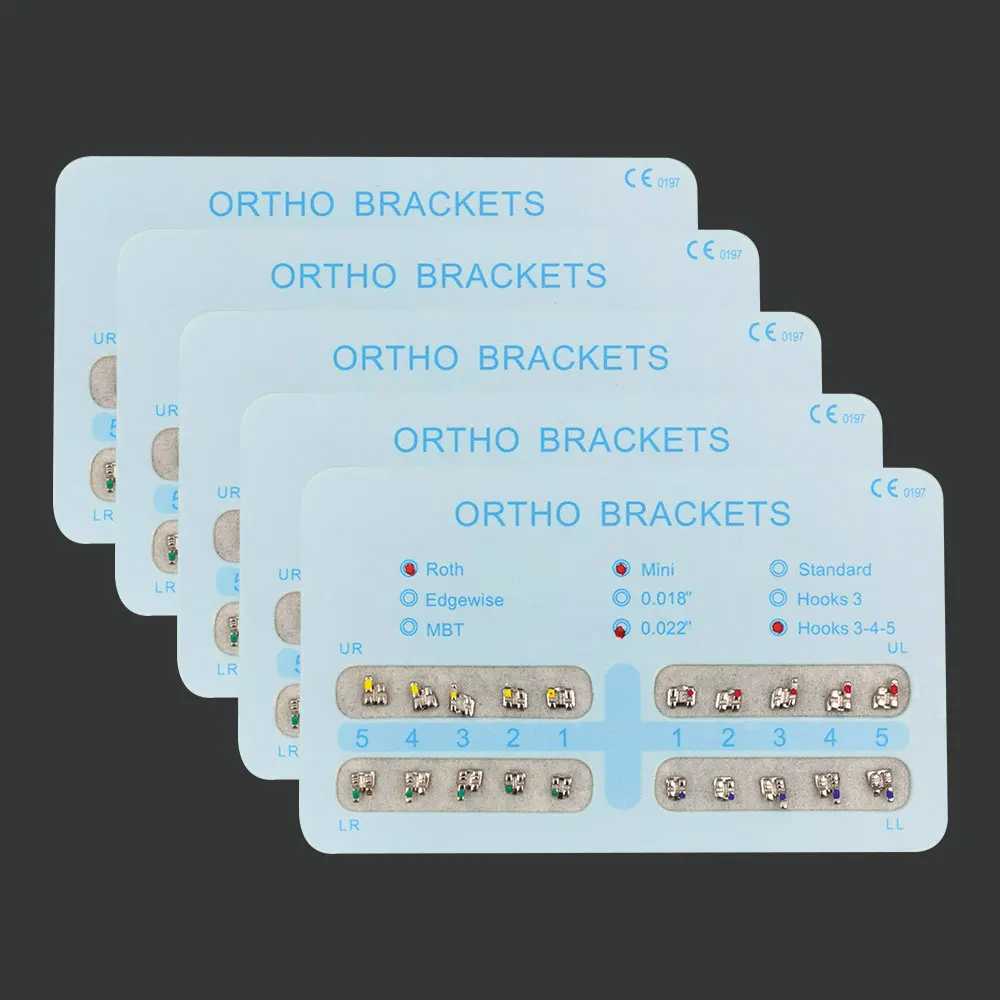 5packs 20pcs/pack Dental Orthodontic Brackets Mini/standard Roth