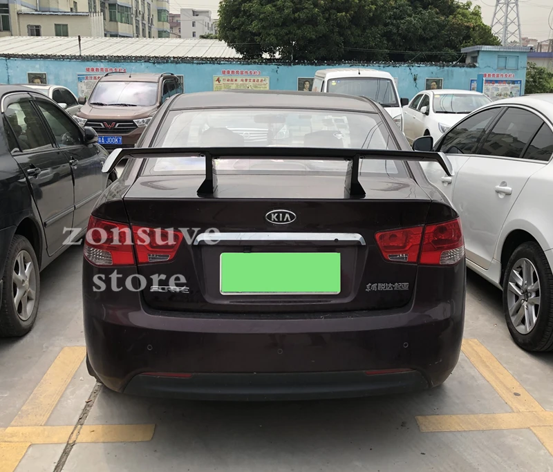 Использовать для kia forte спойлер 2008 09 10 11 12 лет ABS Пластиковый материал заднее декоративное крыло EX стиль GT Спортивные Аксессуары