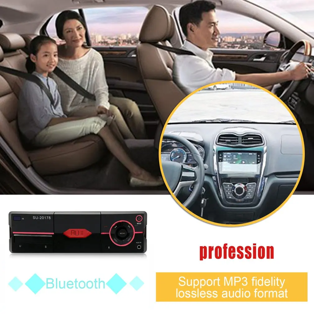 Профессиональный Автомобильный MP3 Hands-Free Звонки авто Mp3 плеер U диск карта радио с подставкой для мобильного телефона