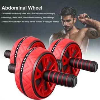 

ABS Abdominal Roller Exercise Wheel Fitness Equipment Mute Roller For Arms Back Belly Core Trainer Body Shape Training Supplies