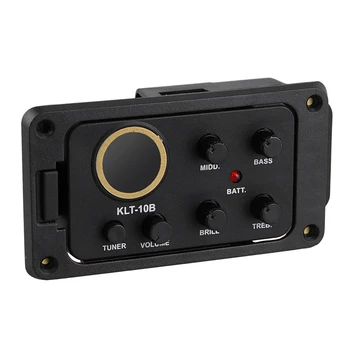 

HOT-KLT-10B 4 Band EQ Equalizer Preamp Guitar Pickup with Tuner Hard Bridge Piezo Pickup for Guitar 36 and 38 Acoustic Guitar wi
