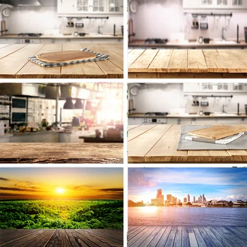 

Nitree Lake Kitchen Sunset Wood Floor Parquet Board Forest Photophone Backdrop Photo Studio Props Photography Background Vinyl
