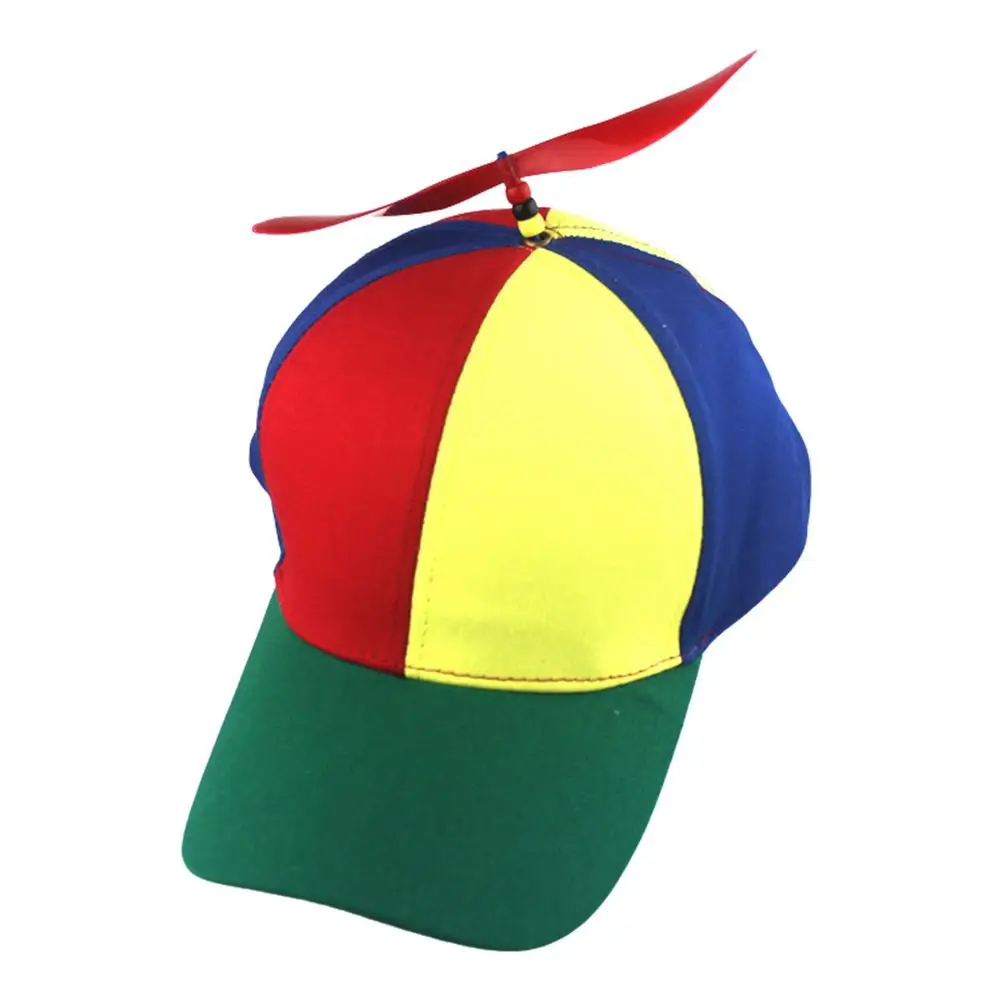 

Helicopter Clown Hat - Ball Cap With Propeller Detachable Propeller Hat For Kids Adults Head Circumference 53 - 57cm