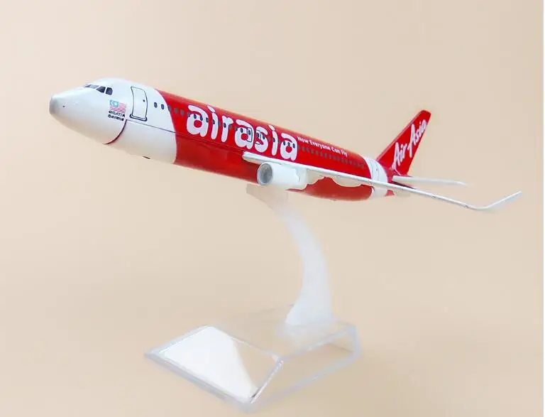 16cm Asian Air Asia Airasia Airlines Airbus 320 A320 Now Everyone Can Fly Airplane Model Airways Plane w Stand | Игрушки и хобби