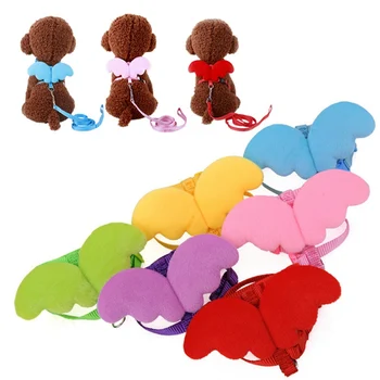

2020 Angel Wings Decoration Pet Dog Adjustable Chest Harness with Leash Multi-color Options