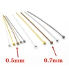 Copper Ball Head Pins 200PCS Dia 0.5/0.7MM Silver Gold KC Gold Rhodium Copper for Jewelry Making Pick Size Wholesale ► Photo 2/5