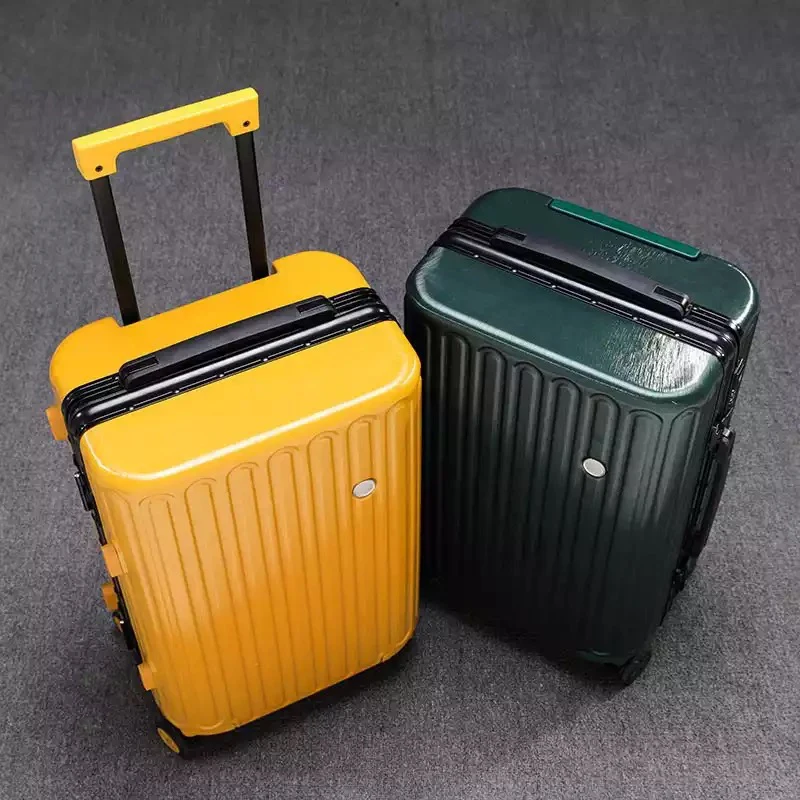 Ретро Высокое качество ABS+ PC чемодан на колёсиках Spinner роскошный алюминиевый каркас дорожные сумки для мужчин и женщин пароль чемодан с колесами