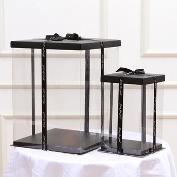 

Transparent Empty Gift Box for Artificial Teddy Bear Rose Flower Gifts Box Women Plush Bear Rabbit Gift