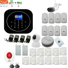Беспроводной умный дом wifi GSM охранная сигнализация Система TUYA приложение управление Сенсорная панель RFID карта охранная сигнализация дымовой пожарный датчик комплект