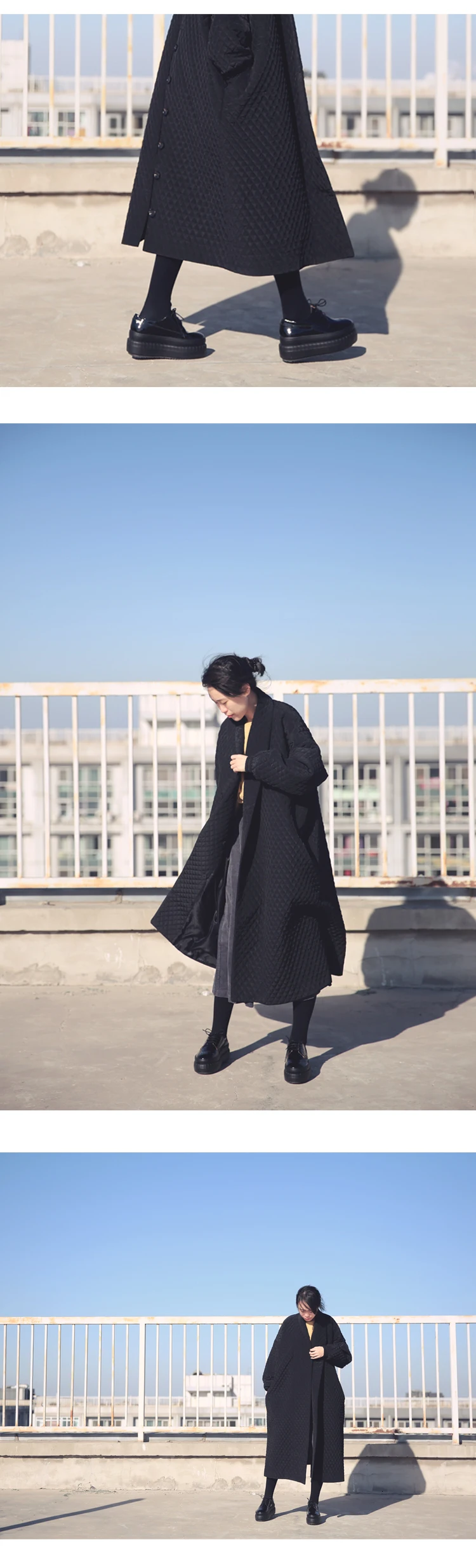 LANMREM 2020 European Highest Quality Jacket Autumn Women Large Size Long Loose Black Windbreaker Long Trench Coat WTH1201