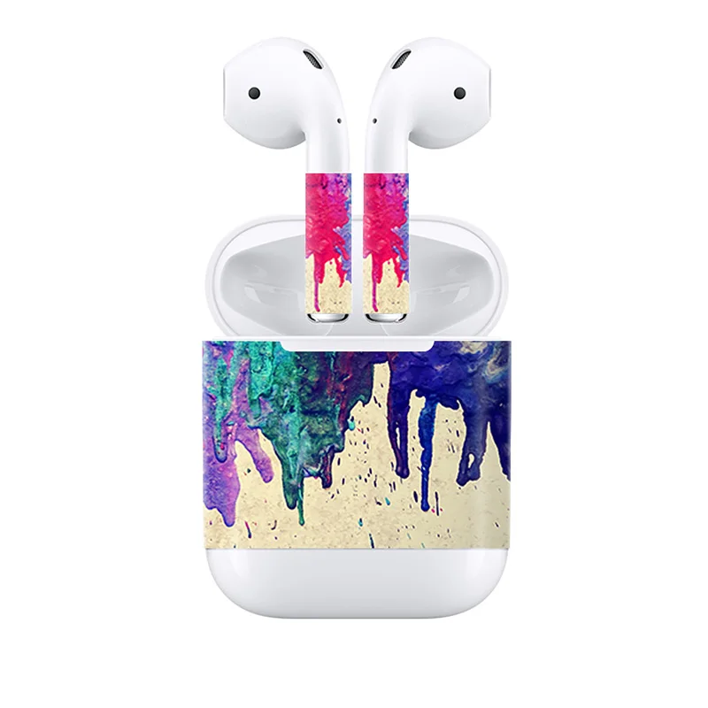 Для Apple AirPods 2 Наушники стикер Наушники DIY индивидуальная Наклейка виниловая камуфляжная Кожа Беспроводная зарядка наклейка на коробку