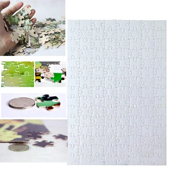 

20 Sets Blank Sublimation A4 Jigsaw Puzzle with 120 Pieces DIY Heat Press Transfer Crafts A4 Thermal Transfer Puzzle DIY Thermal