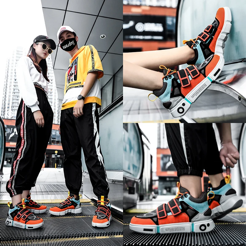 Пара, новая уличная спортивная обувь для мужчин, удобные спортивные кроссовки для бега, большие размеры, на шнуровке, высокие кроссовки, женские кроссовки
