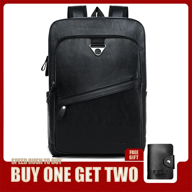 VICUNA POLO, водонепроницаемый кожаный высококачественный мужской рюкзак для путешествий, ноутбука, с передним карманом, Большой Вместительный рюкзак, mochila hombre