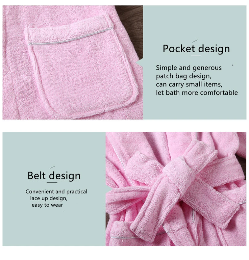 Children Toweling Terry Cotton Bathrobe Boys Kids Thicken Winter Bath Robe Little Girls Dressing Gown L171 best cotton nightgowns	