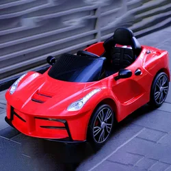 Coche eléctrico grande para niños, juguete con Control remoto de cuatro ruedas y conducción automática, puede acomodar a dos personas para niños de 0 a 8 años