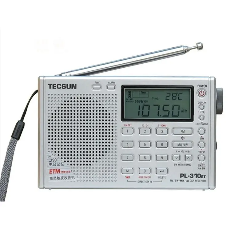 Tecsun PL-310ET pełnopasmowy Radio przenośne cyfrowy wyświetlacz LED FM/AM/SW/LW wieża Stereo z sygnałem o sile nadawania PL310ET
