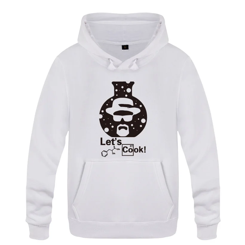 Мужские толстовки с капюшоном Breaking Bad Let's Cook Walter White Crystal, флисовая мужская кофта-худи, мужская толстовка с длинным рукавом, пуловер для катания на коньках