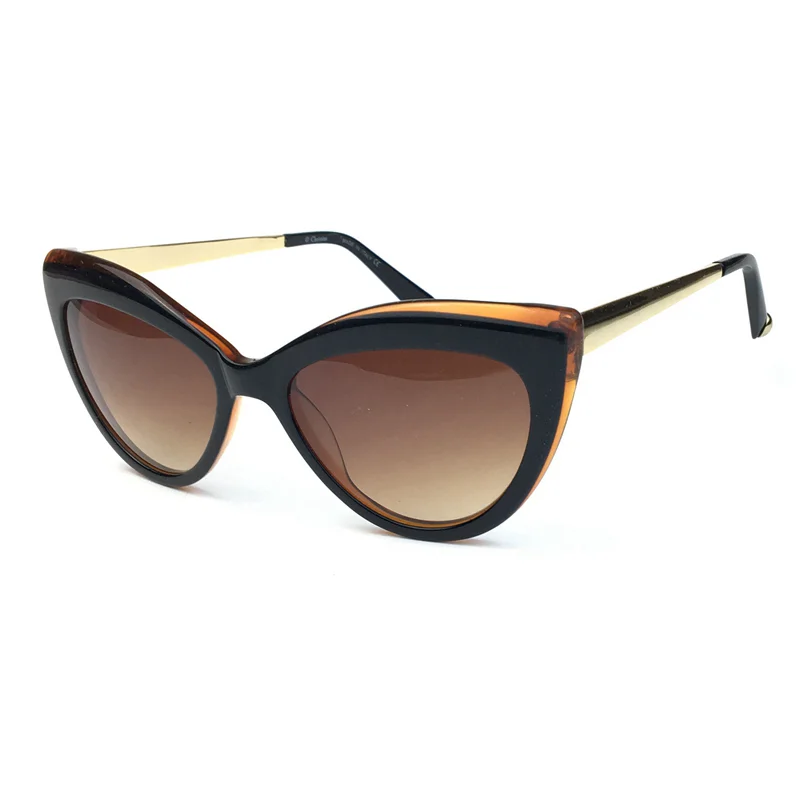 

Women's Sunglasses brown Cat eye frame fashion Retro Style Gradient lenses glasses Anti-UV400