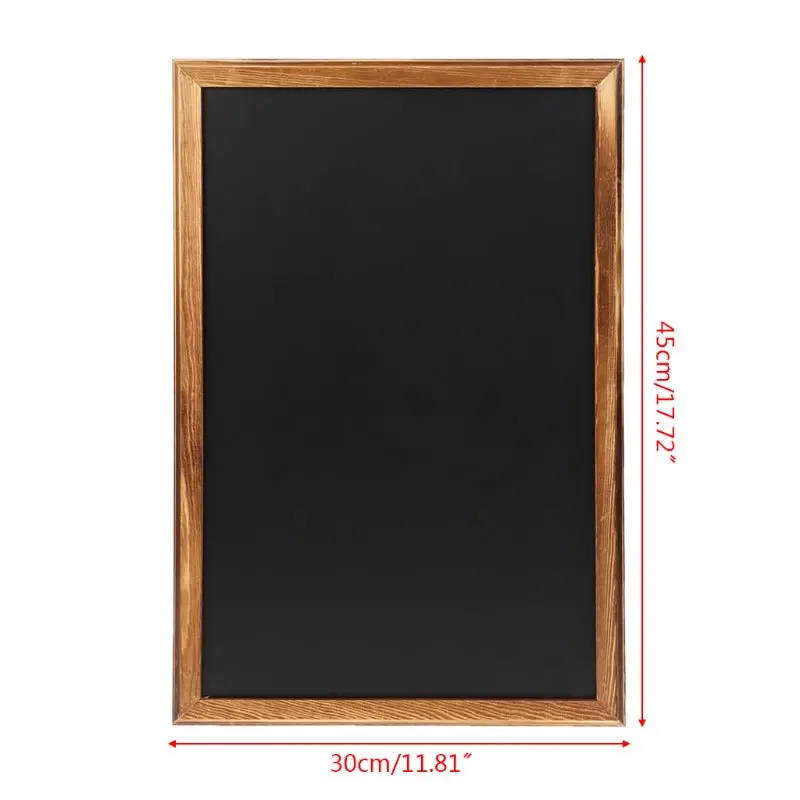 Rectangle Hanging Wooden Message Blackboard Chalkboard Wordpad Sign Kids Board 1XCB