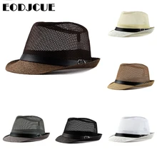 Модные соломенные Fedoras Открытый Топ Jazz Hat Весна Лето Bowler шляпы кепки классический вариант Шляпы Повседневная пляжная шляпа для мужчин и женщин
