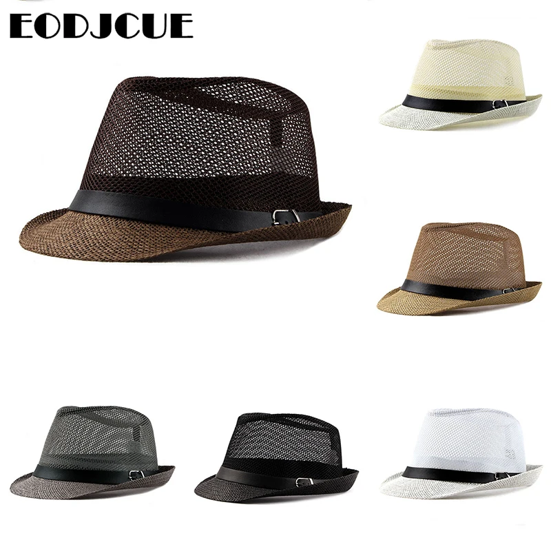 2019 модные соломенные Fedoras Открытый Топ Jazz Hat Весна Лето Bowler шляпы кепки