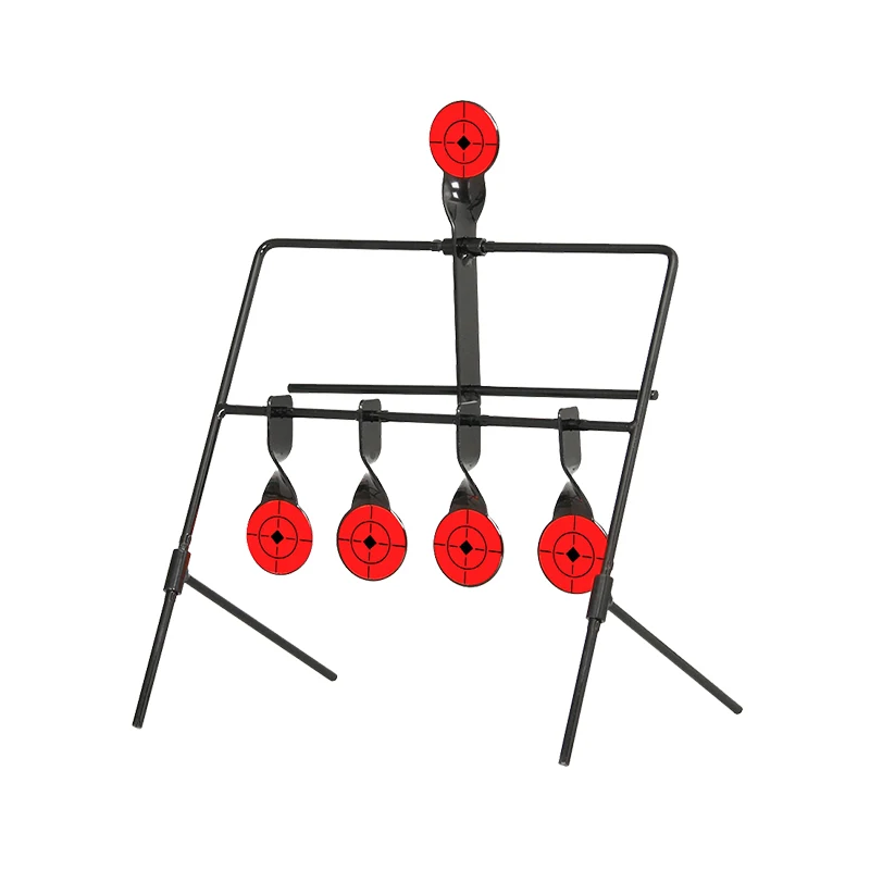 

CL36-0005 4Targets Automatic Reset Rotating Portable Shooting Target With 10 Target Stickers For Outdoor Airsoft Shooting Practi