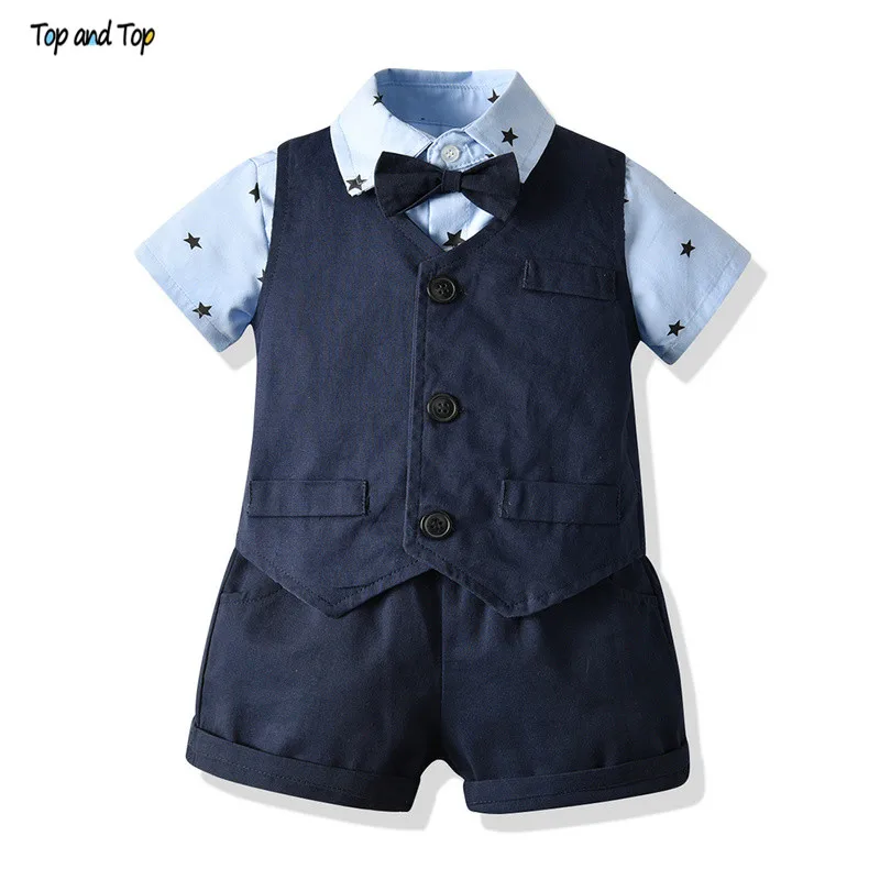 

Baby Boy Baptism Outfit Newborn Gentleman Wedding Bowtie Tuxedo Clothes Formal Suit Infant Summer Clothing Set Birthday Gift