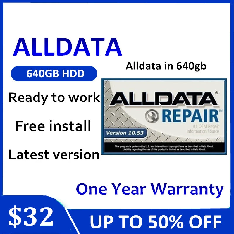 2021 Hot Alldata Repair auto repair software 10.53v All data car software with tech support for cars and trucks in 640gb hdd test car battery with multimeter