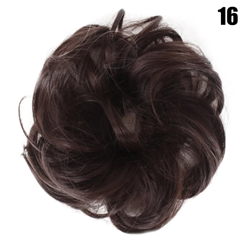 Легко носить стильные резинки для волос, естественно грязный кудрявый пучок для наращивания волос, заколка для волос - Цвет: 16