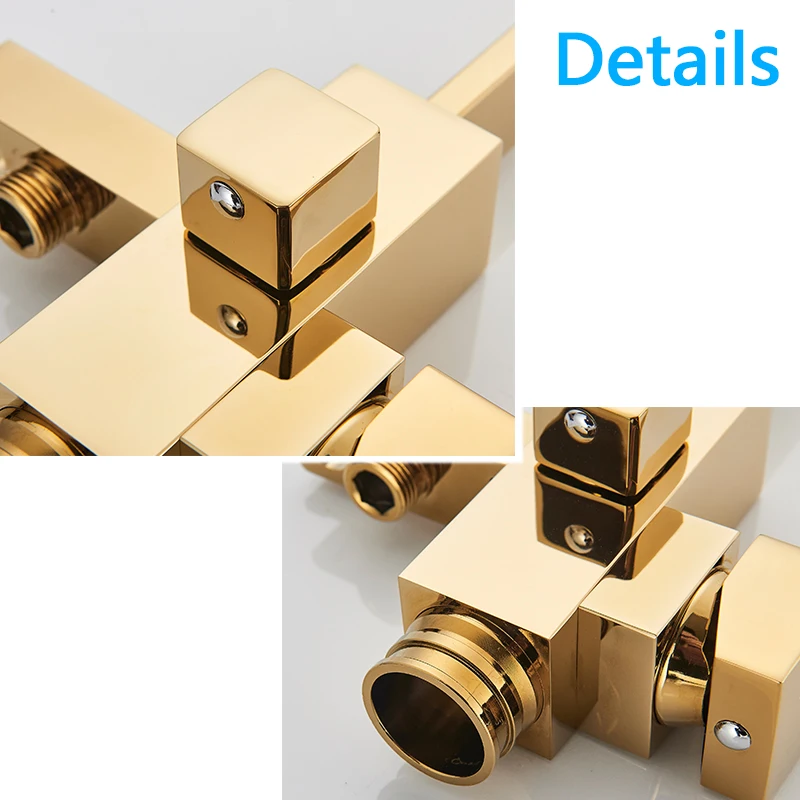 Golden Bathtub Shower Faucet Floor Mounted Bathroom Shower Mixer Tap Free Standing Waterfall bathtub faucet shower faucet
