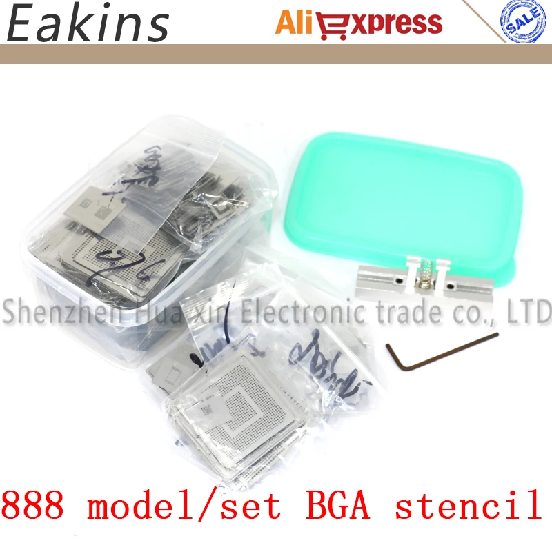 US $86.36 888 Model BGA Stencil Templates Direct Heating Reballing StencilReballing Jig For Chip Rework Repair Soldering Kit