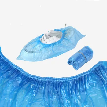 

100pcs Disposable Shoe Covers Overshoes waterproof Anti Slip Cleaning Plastic Shoe Covers Boot Covers Carpet Protectors