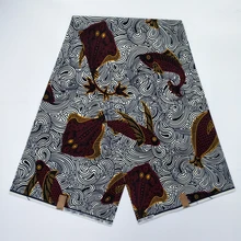 Горячая Распродажа Африканский воск ткань хлопок 6 ярдов/шт Высокое качество в нигерийском стиле для вечерние платья