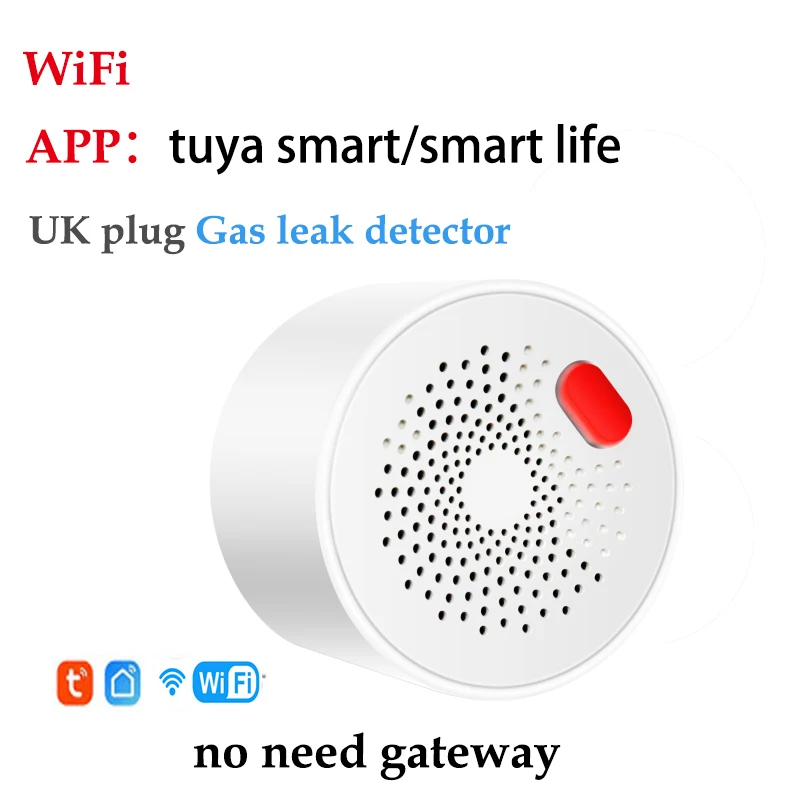 smart alarm keypad tuya smart Combustible Gas Detector sensor wifi LPG natural gas methane marsh gas Leak Sensor APP Control with buzzer beep alarm home panic button Alarms & Sensors