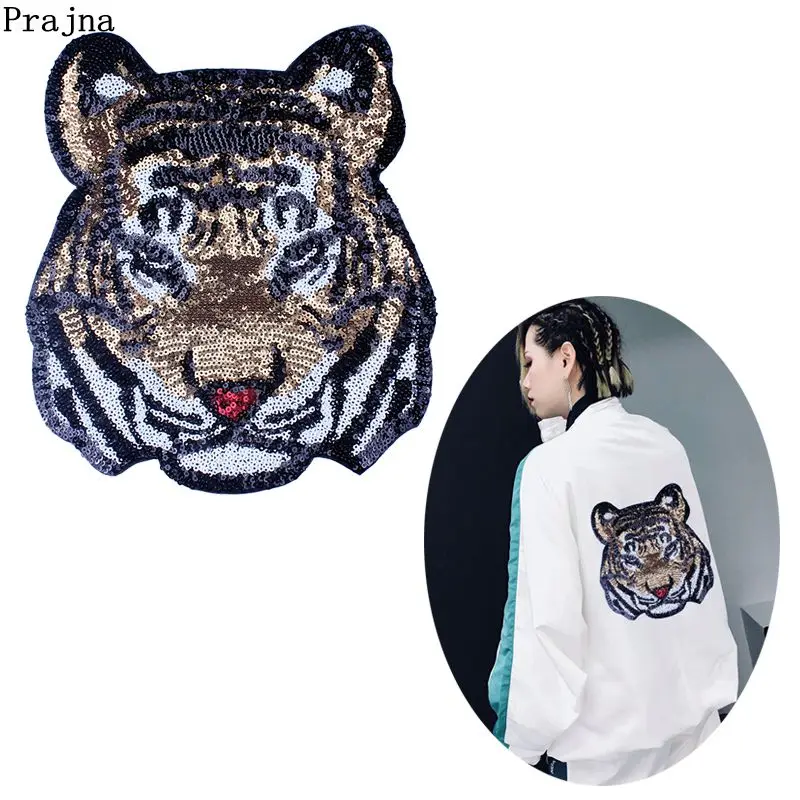 Нашивки в стиле панк с черепами и тигром нашивки полоску для одежды байкерском