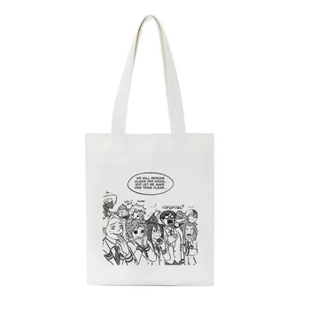 

canvas bag My hero Japan New College" cartoon BF cartoon solo Harajuku punk super capacity vingtae is a women's Shoulder Bag