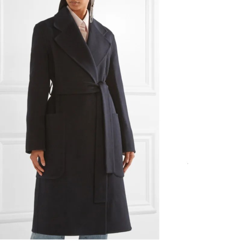 Весна осень Женское шерстяное длинное пальто женская верхняя одежда manteau femme abrigos mujer