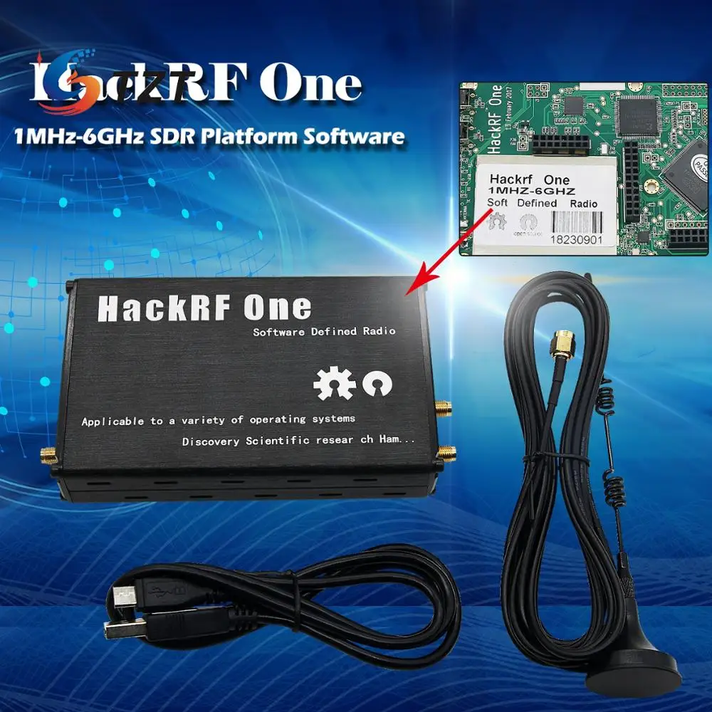 US $155.00 TZT HackRF One 1MHz6GHz SDR Platform Software Defined Radio Development Board  Black Acrylic Shell