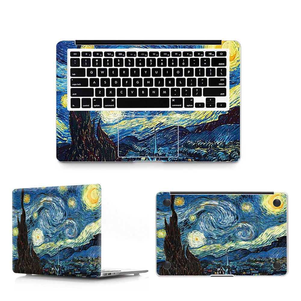 HRH 3 in 1 Paiting For Sticker Macbook Air 11 12 13 Pro 13 15 Retina Decal Laptop Wall Car Vinyl Skin Matte Boay Palm Guard
